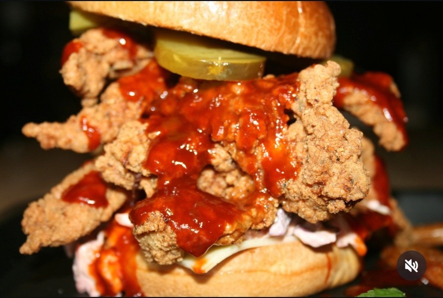 Signature Stack burger drenched in Got-chu glaze